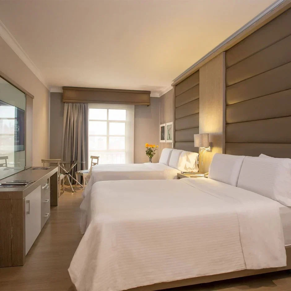 camas con sabanas semidobles para hoteles